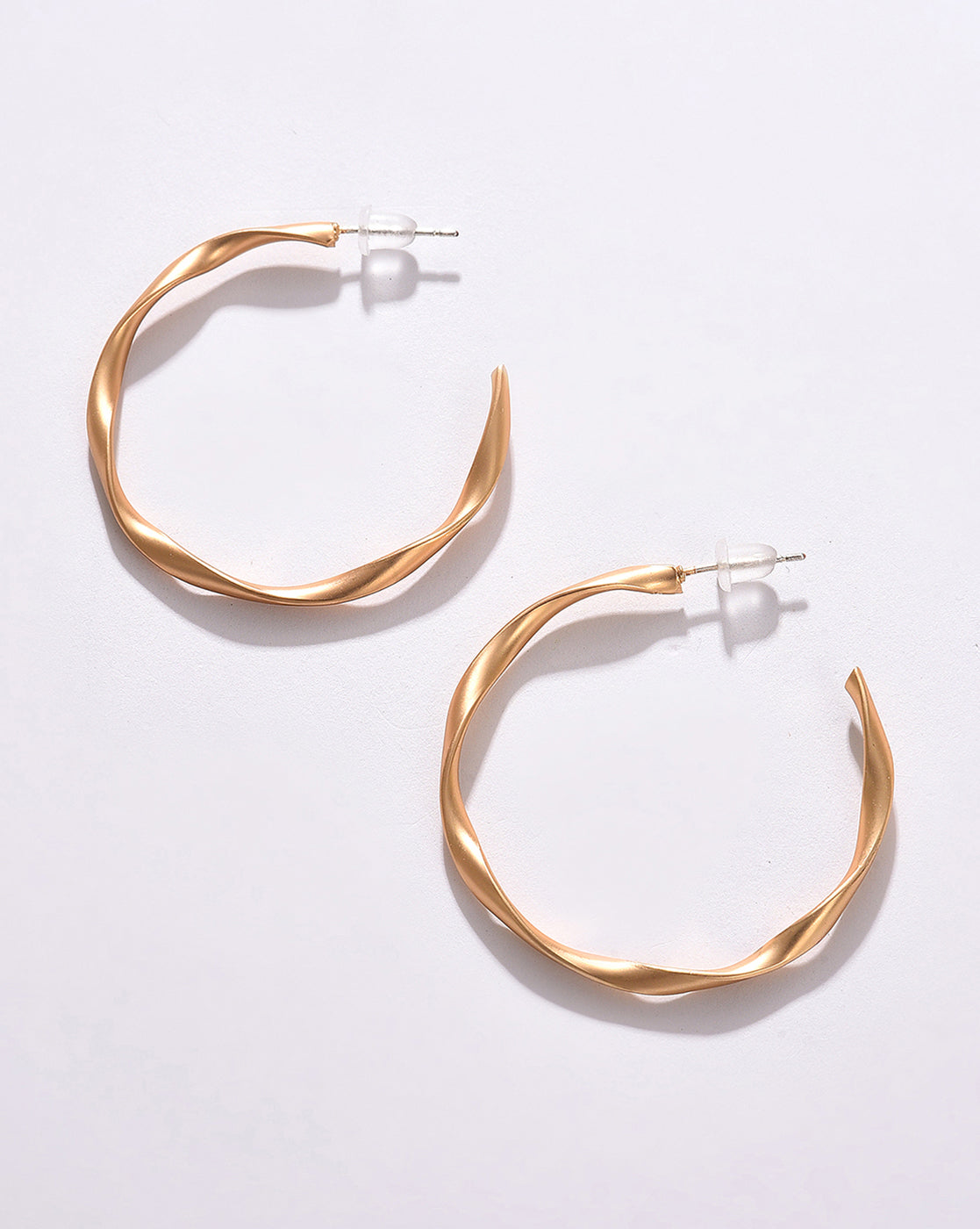 Pack of 2 Gold Plated Designer Hoop Earring