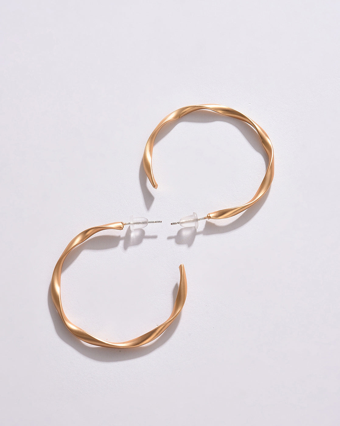 Pack of 2 Gold Plated Designer Hoop Earring