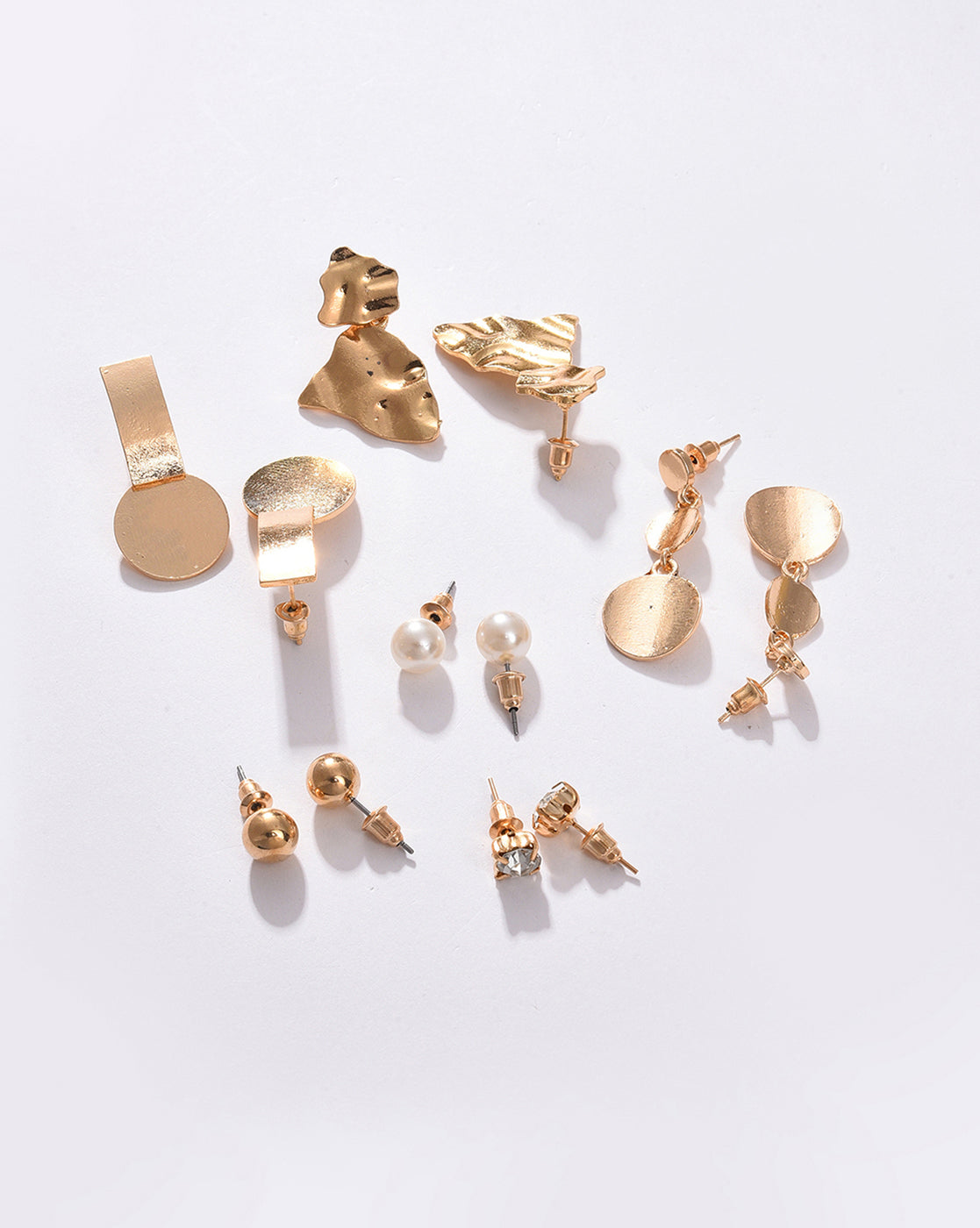 Pack of 12 Gold Plated Designer Stud