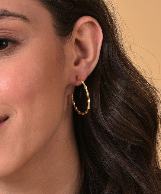 Pack of 2 Gold Plated Designer Hoop Earring