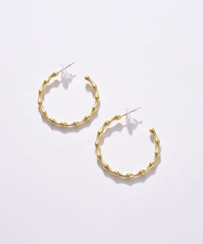 Pack of 2 Gold Plated Designer Hoop Earring