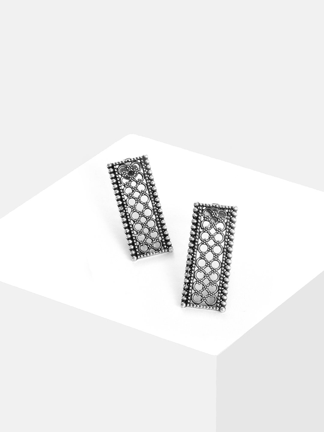 Silver Plated Designer Drop Earring