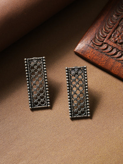 Silver Plated Designer Drop Earring