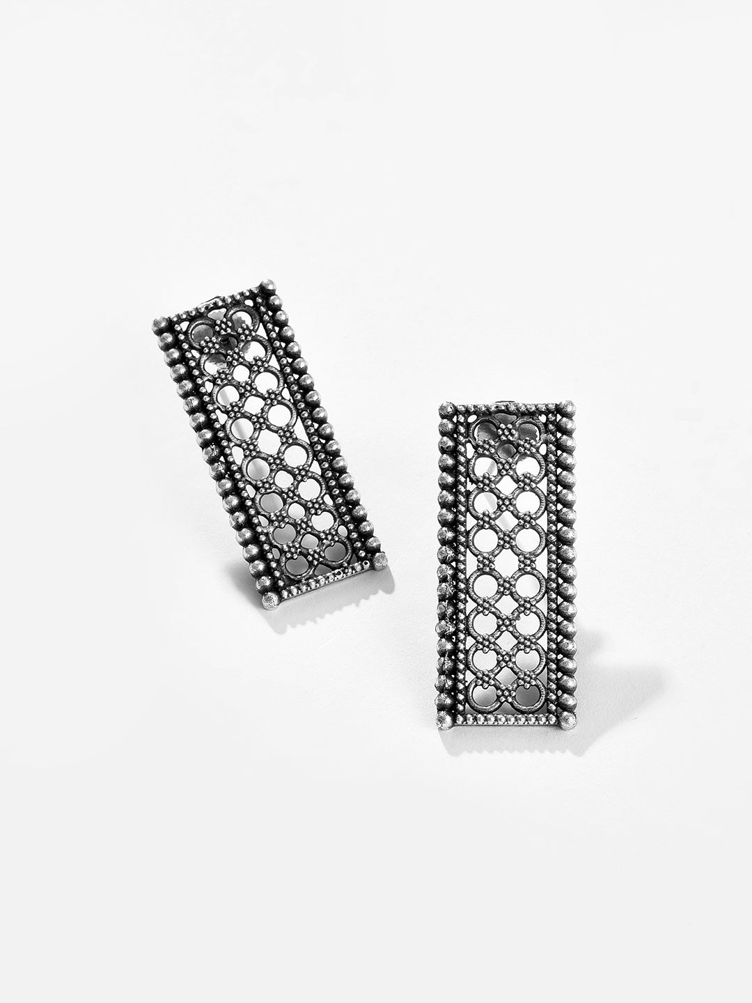 Silver Plated Designer Drop Earring