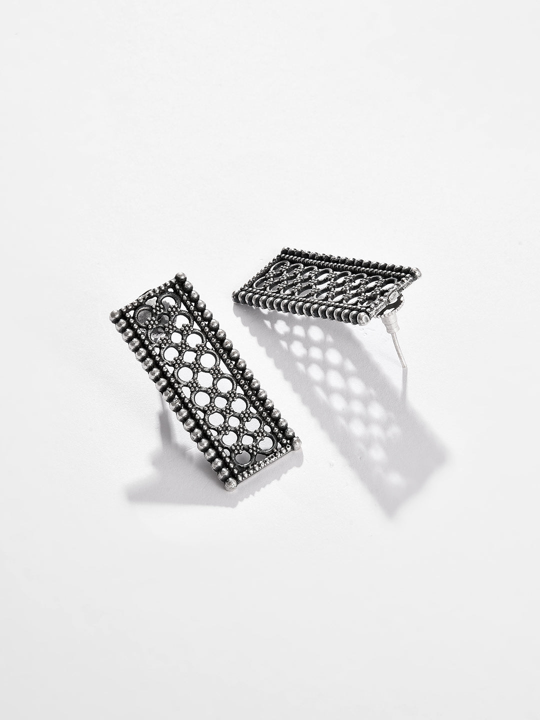 Silver Plated Designer Drop Earring