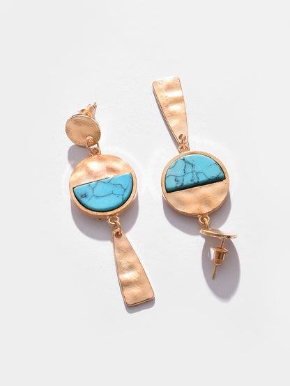 Gold Plated Designer Stone Drop Earrings