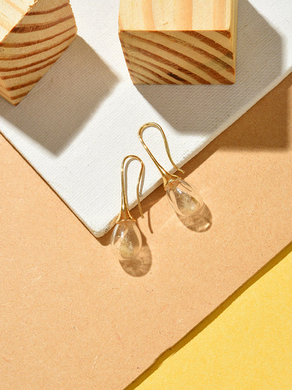 Gold Plated Designer Drop Earrings
