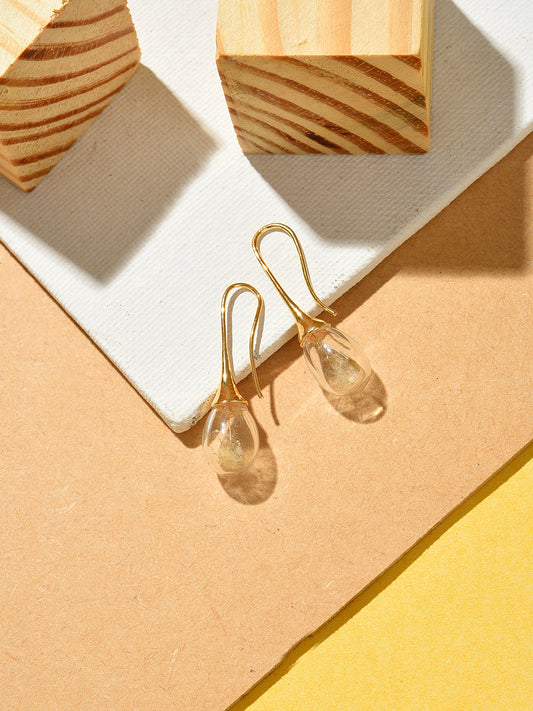 Gold Plated Designer Drop Earrings