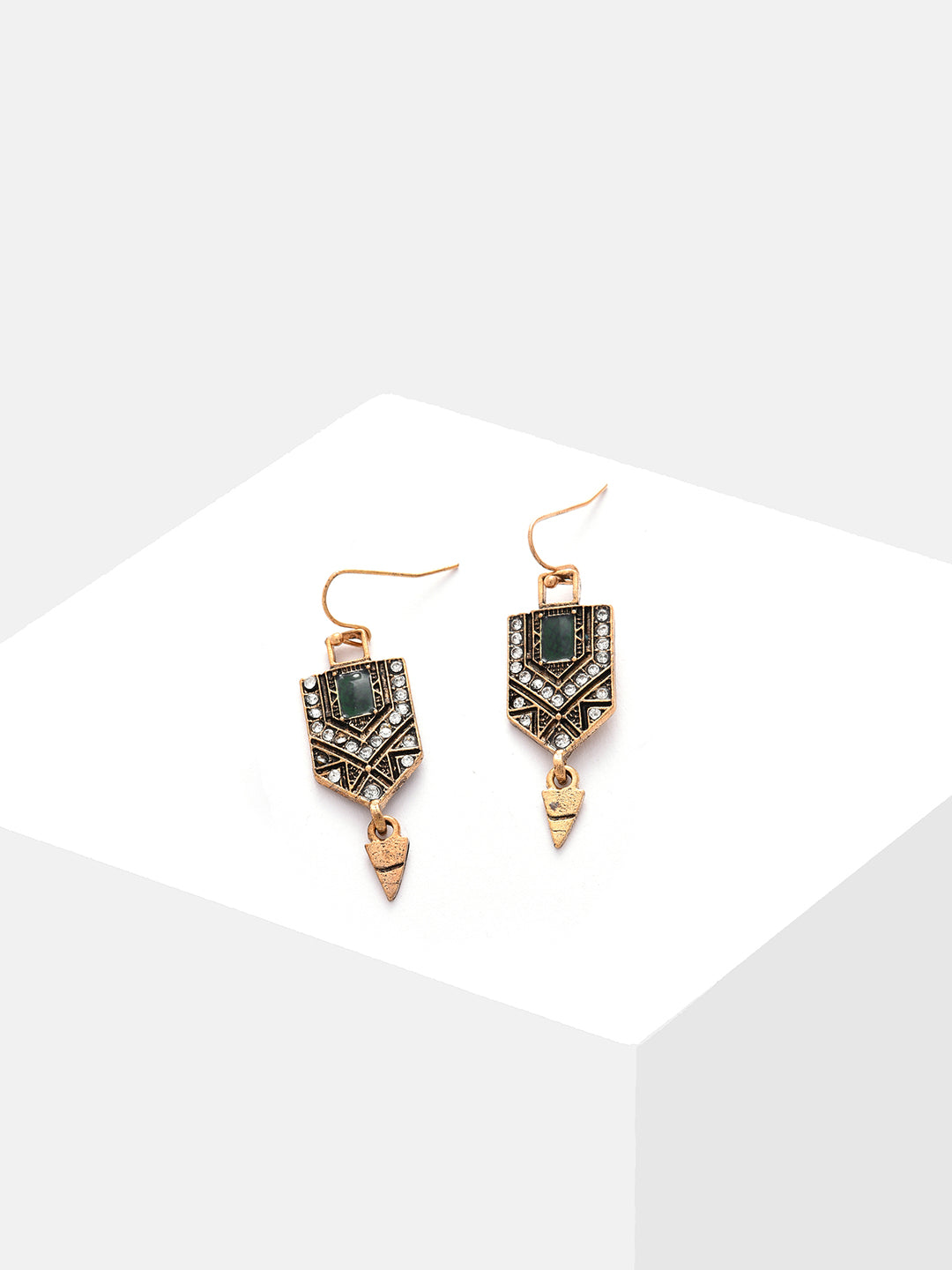 Silver Plated Designer Drop Earrings