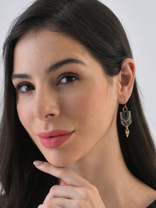 Silver Plated Designer Drop Earrings