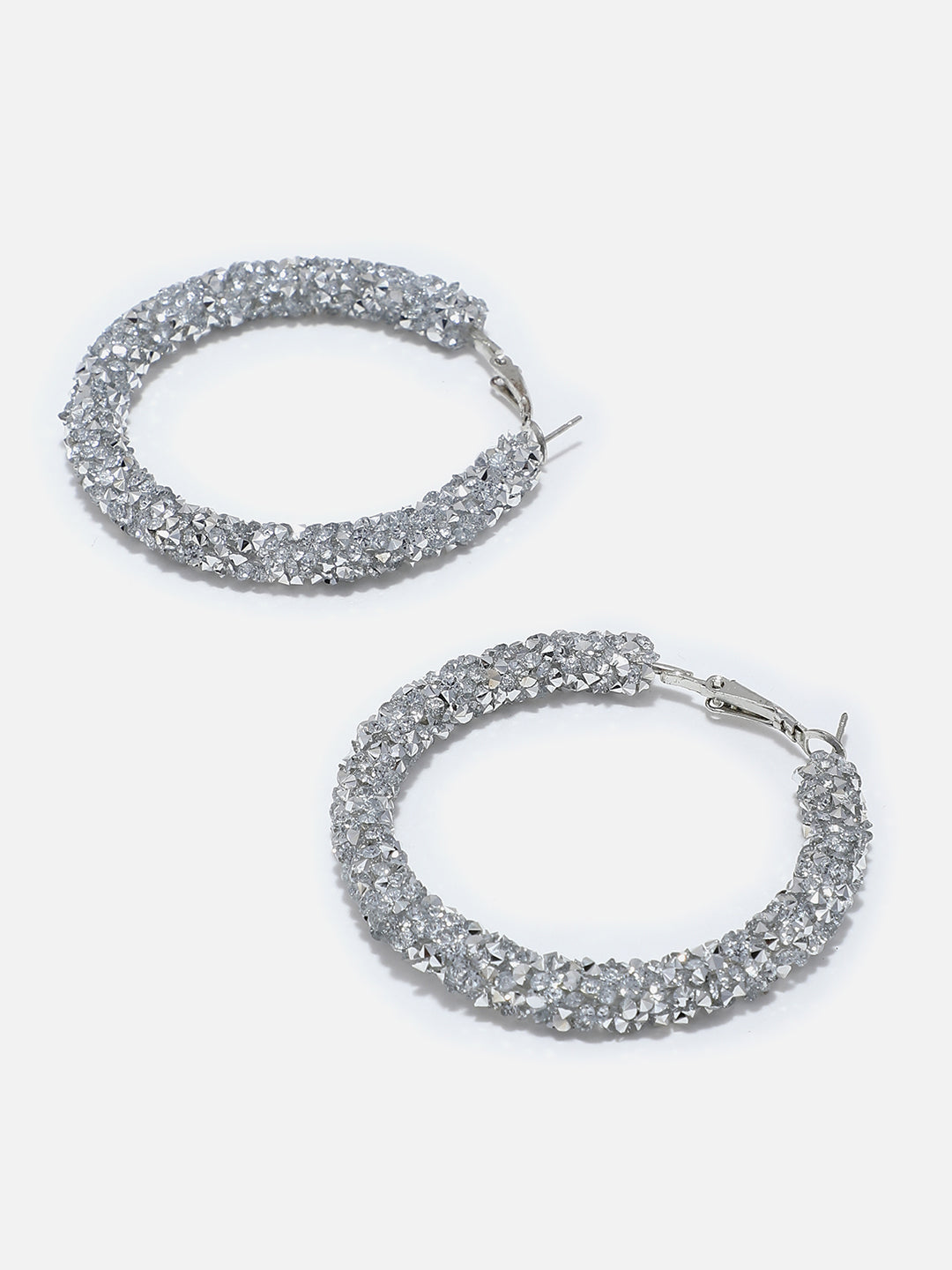 Silver Plated Designer Hoop Earring