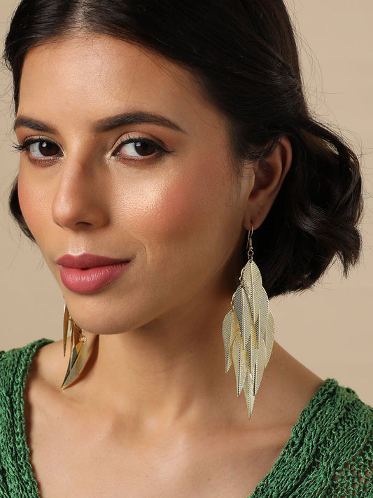 Gold Plated Designer Drop Earring