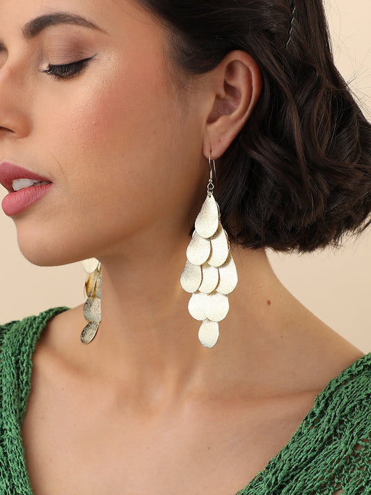 Gold Plated Designer Drop Earring