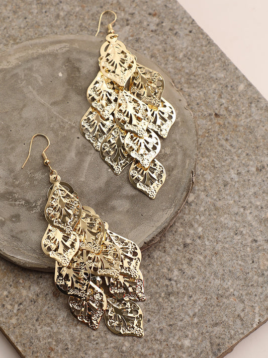 Gold Plated Designer Drop Earring