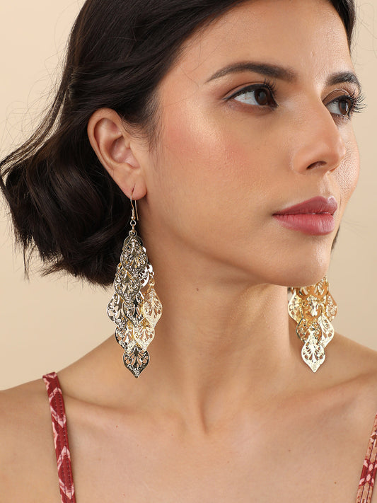 Gold Plated Designer Drop Earring