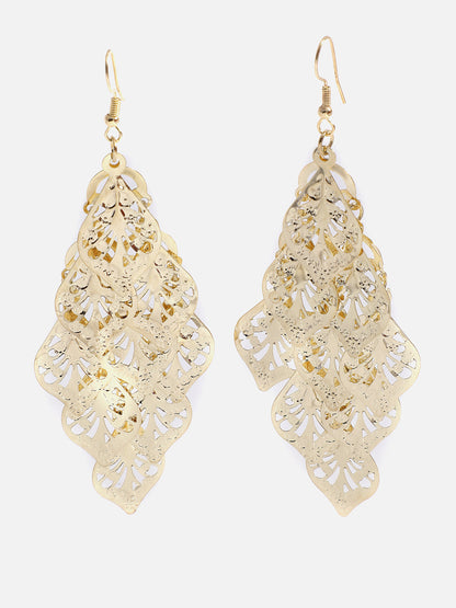 Gold Plated Designer Drop Earring