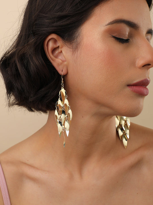 Gold Plated Designer Drop Earring