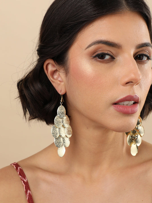 Gold Plated Designer Drop Earring