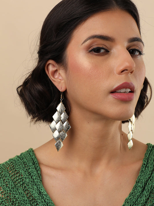 Gold Plated Designer Drop Earring