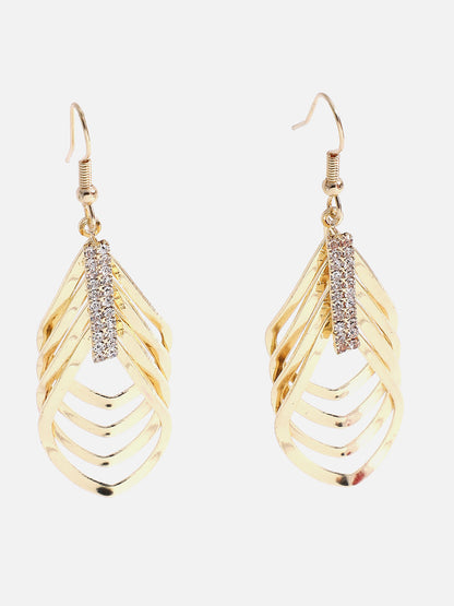 Gold Plated Designer Drop Earring