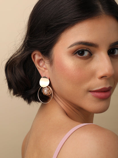 Gold Plated Designer Drop Earring