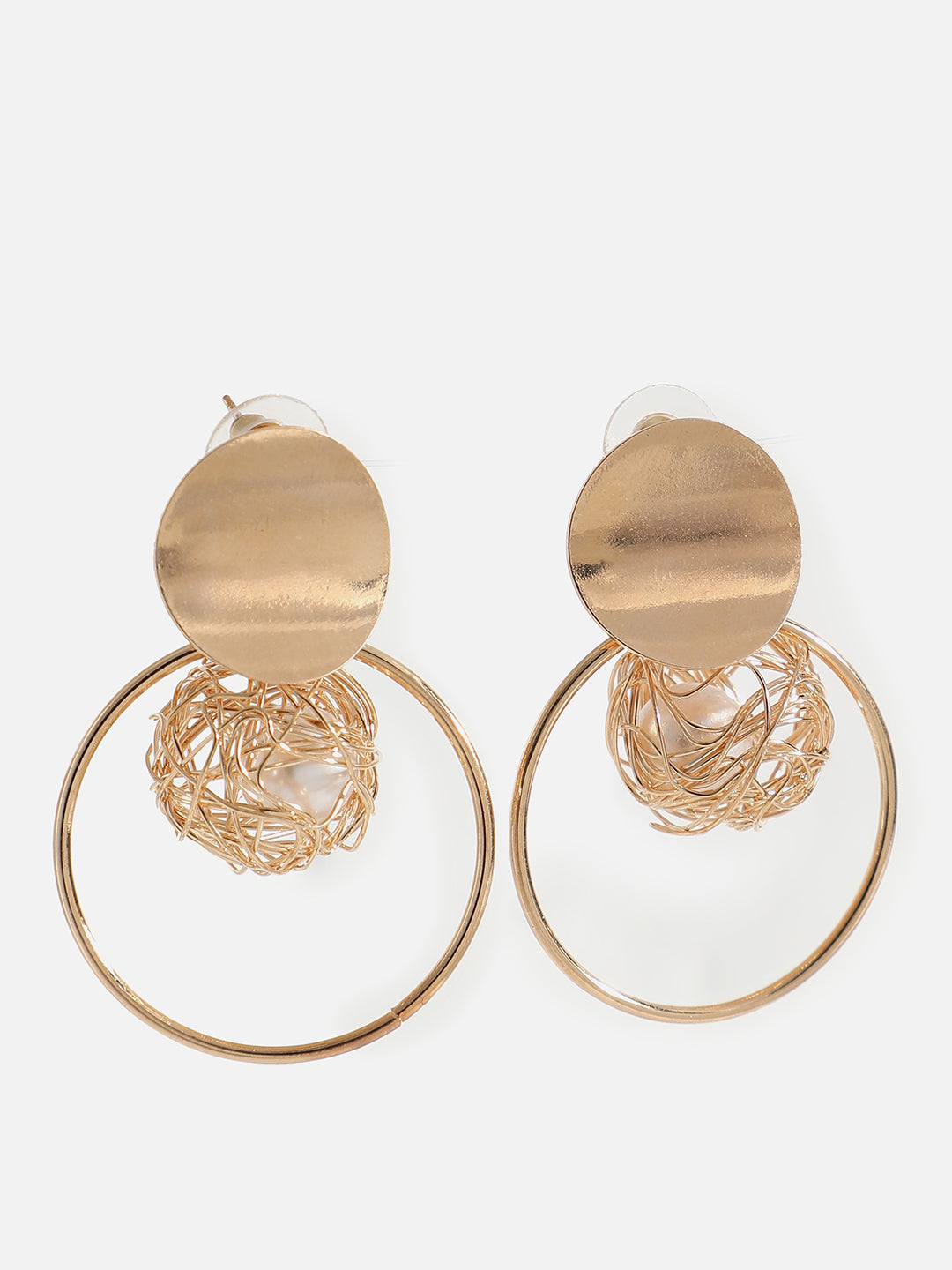 Gold Plated Designer Drop Earring