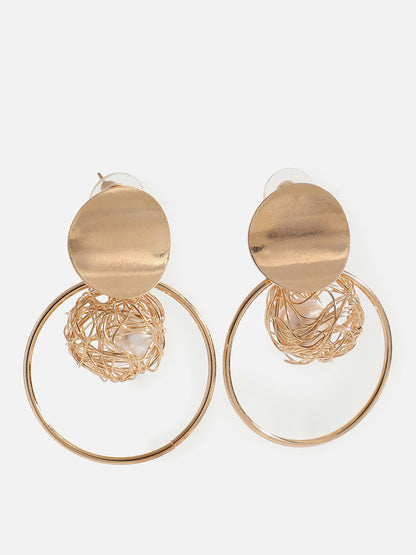 Gold Plated Designer Drop Earring
