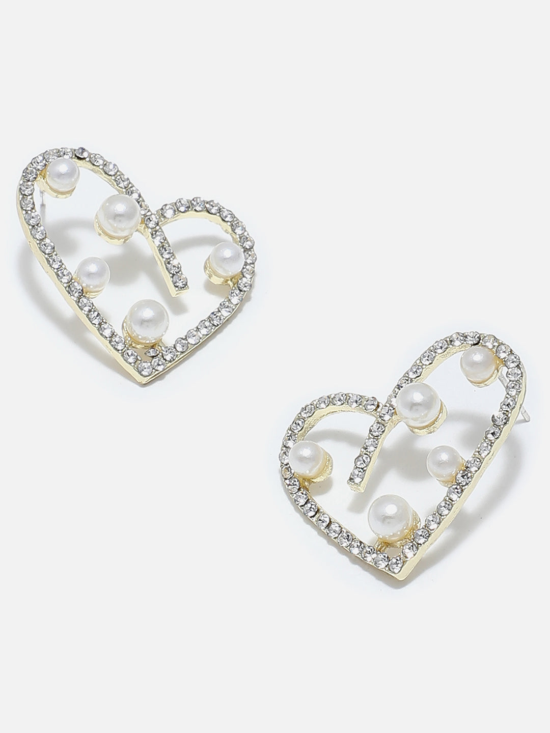 Gold Plated Pearls Stud