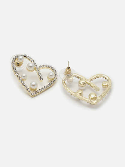 Gold Plated Pearls Stud