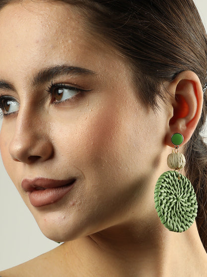Gold Plated Beaded Drop Earring
