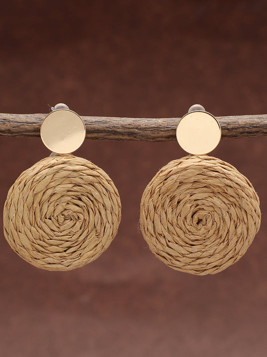 Gold Plated Beaded Drop Earring