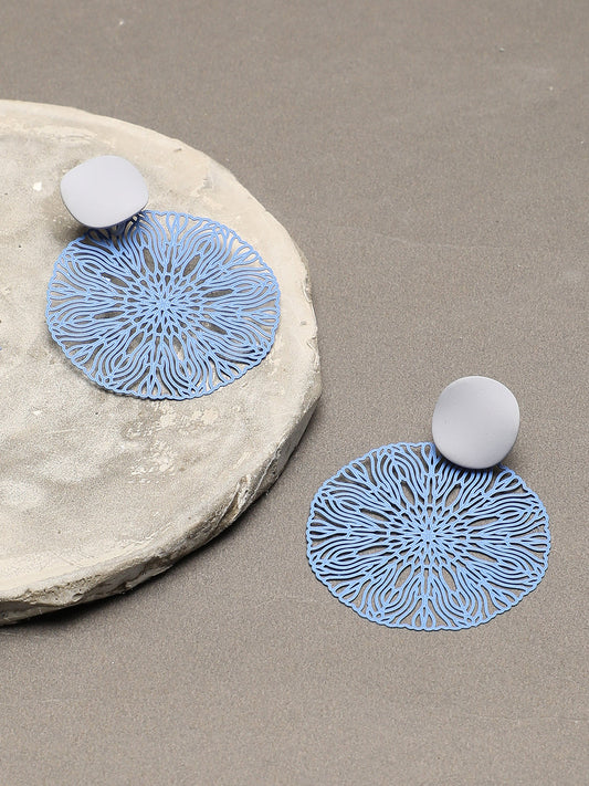 Gold Plated Designer Stone Drop Earring
