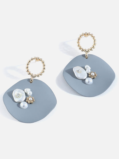 Gold Plated Designer Stone Drop Earring