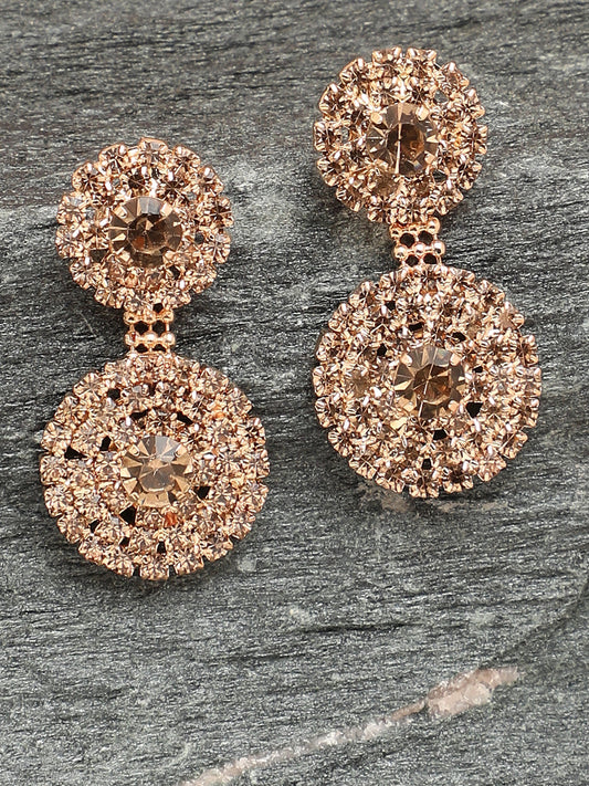 Gold Plated Designer Stone Drop Earring