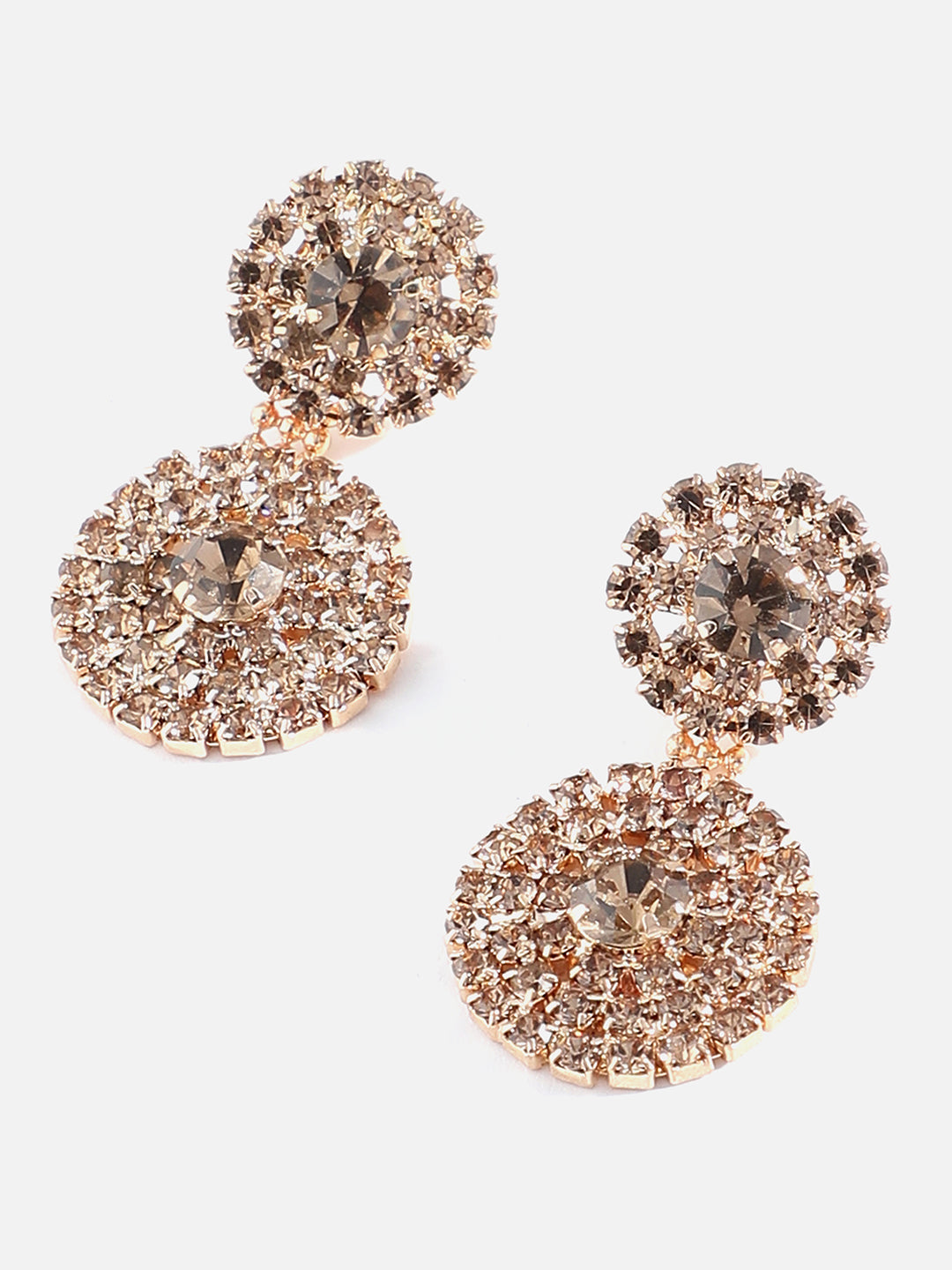Gold Plated Designer Stone Drop Earring
