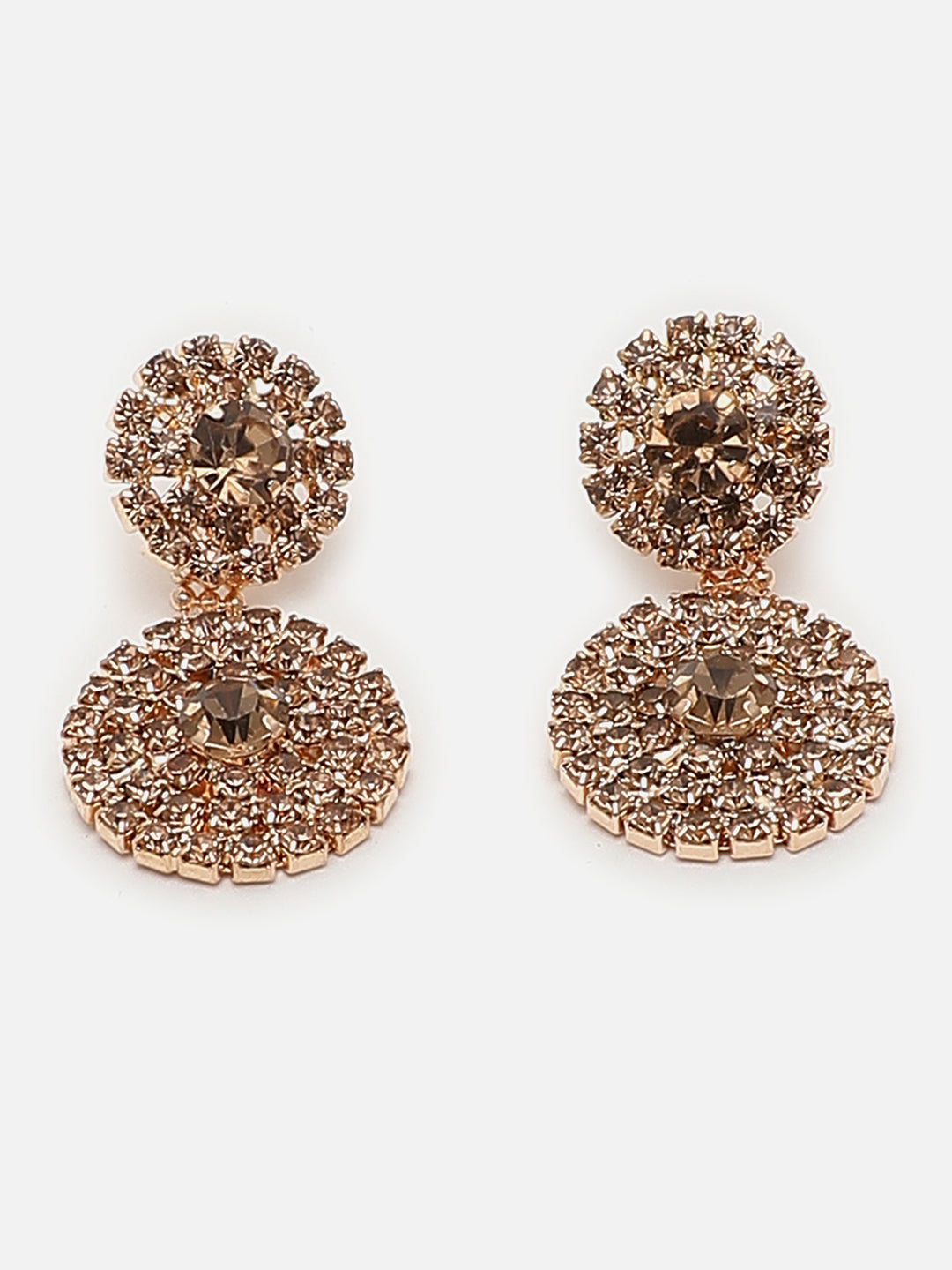 Gold Plated Designer Stone Drop Earring