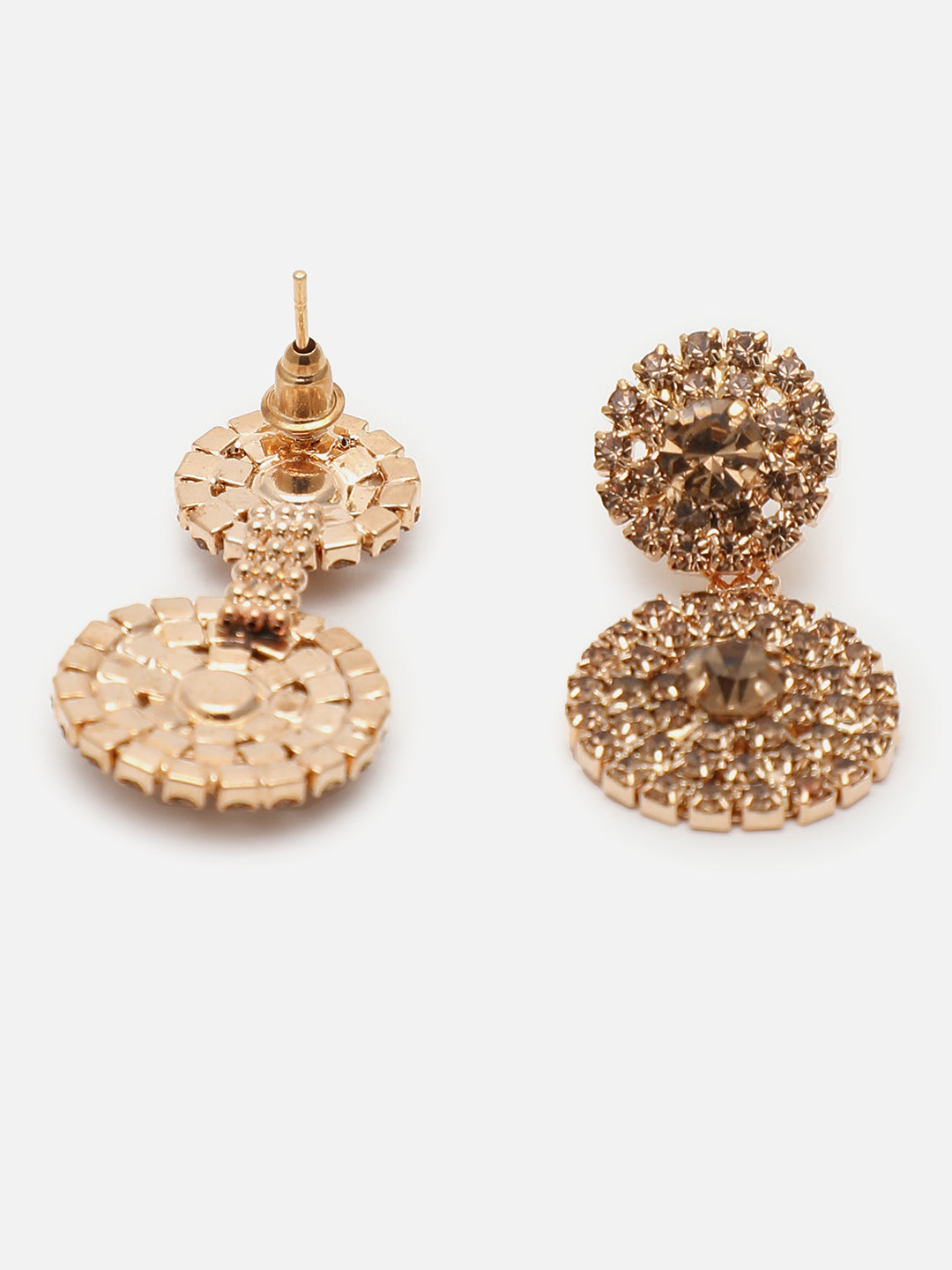 Gold Plated Designer Stone Drop Earring
