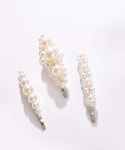 Pack of 3 Gold Plated Pearls Hair Pin