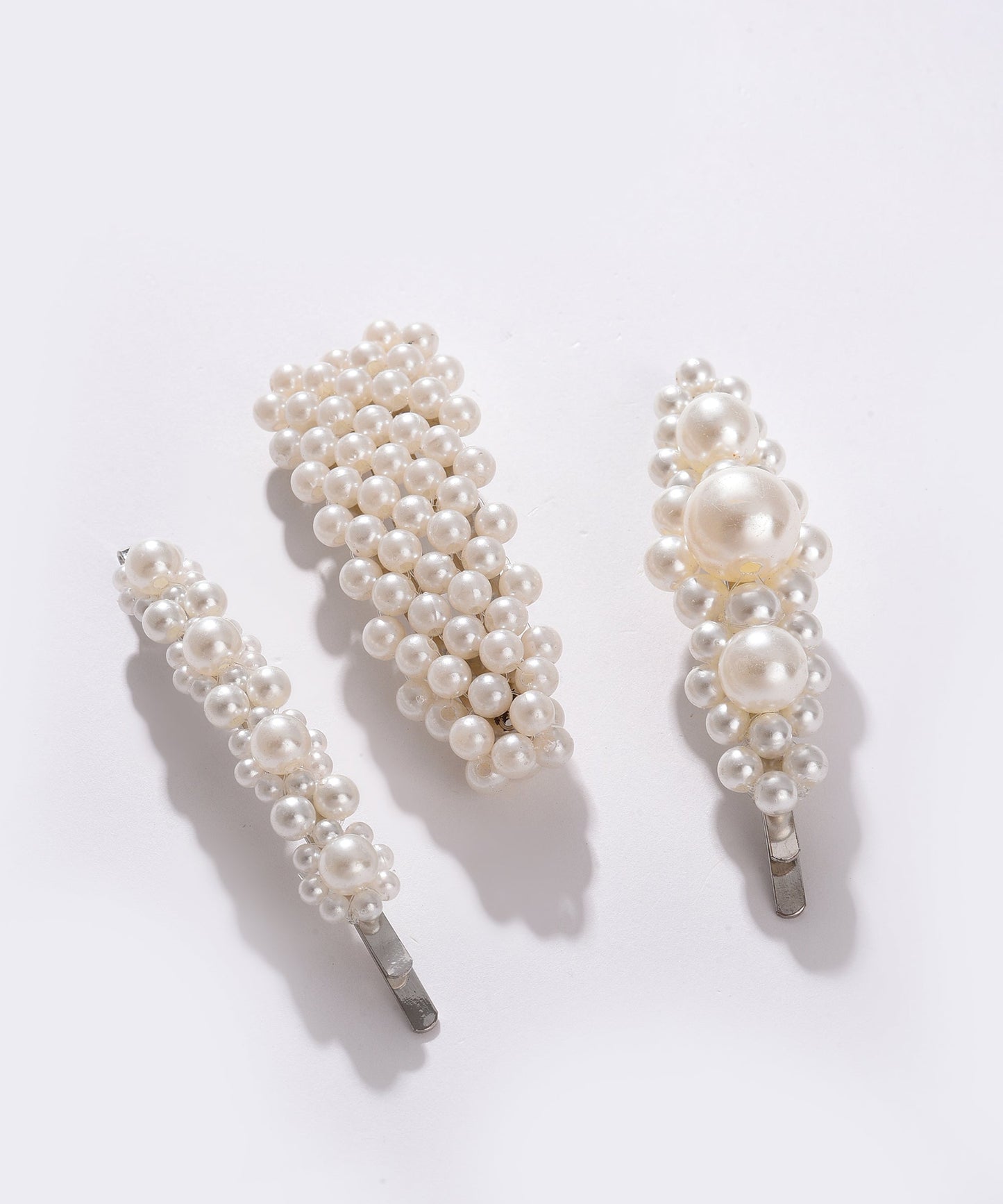Pack of 3 Gold Plated Pearls Hair Pin