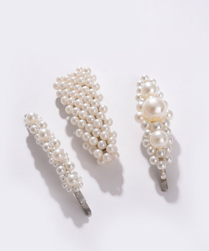 Pack of 3 Gold Plated Pearls Hair Pin