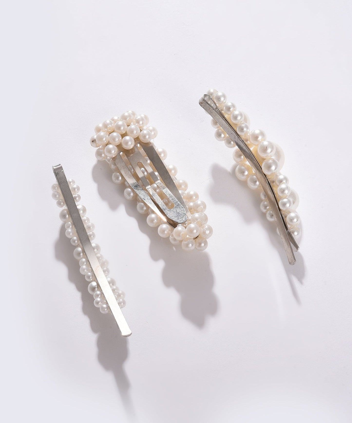 Pack of 3 Gold Plated Pearls Hair Pin