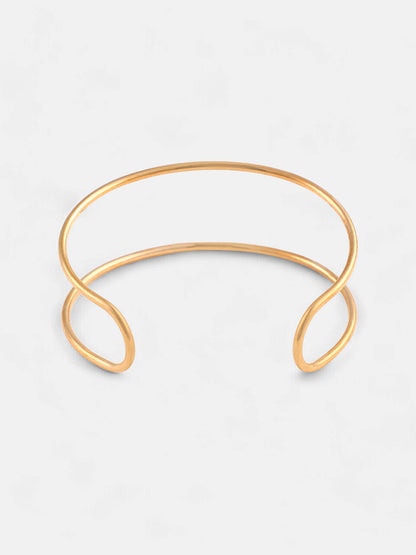 The Minimal Lined Cuff Armlet - California Gold-SOHIAR6197