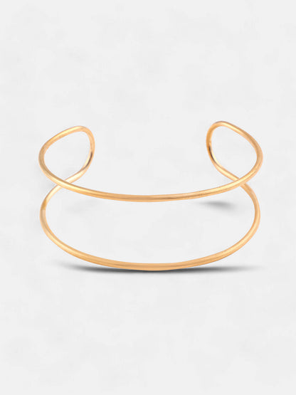 The Minimal Lined Cuff Armlet - California Gold-SOHIAR6197