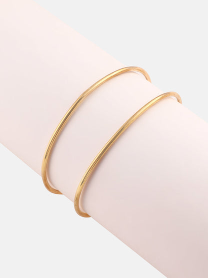 The Minimal Lined Cuff Armlet - California Gold-SOHIAR6197
