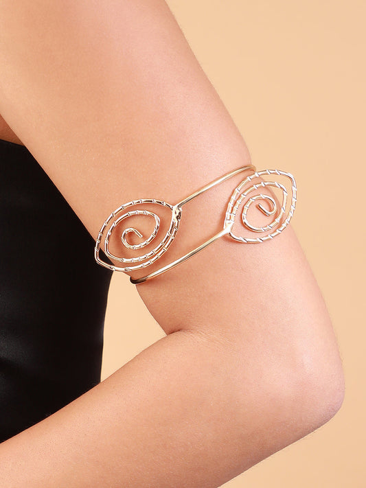 The Swirl Statement Armlet - California Gold-SOHIAR6198