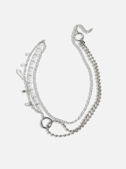 Silver-Plated Pearl Necklace