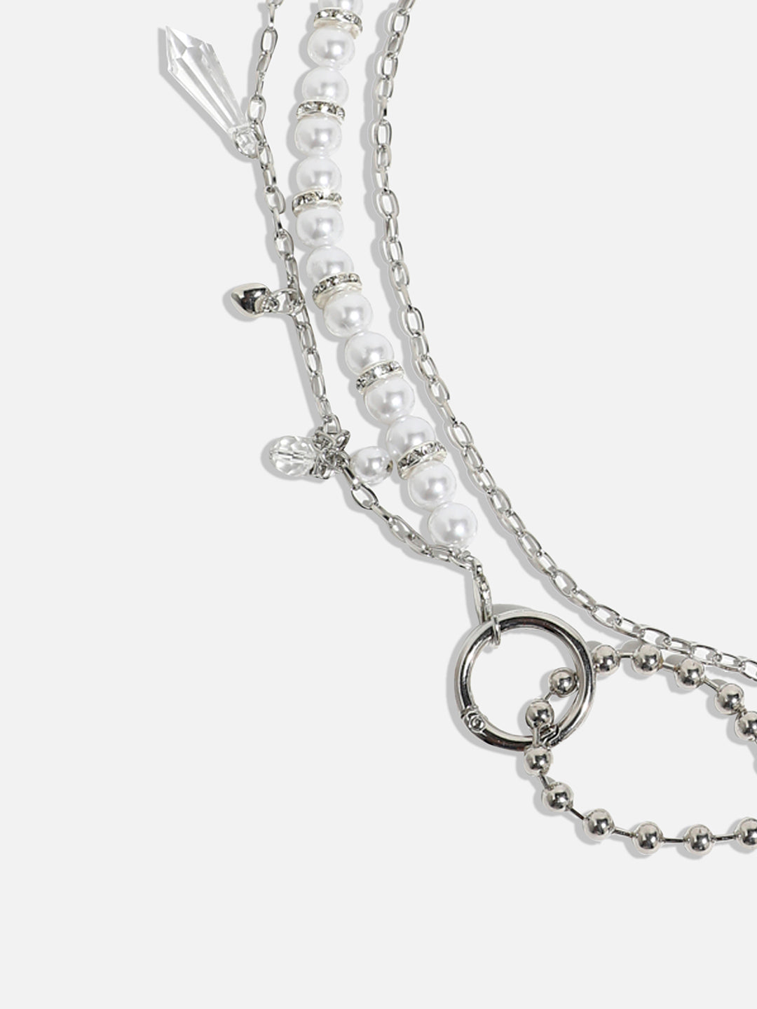 Silver-Plated Pearl Necklace