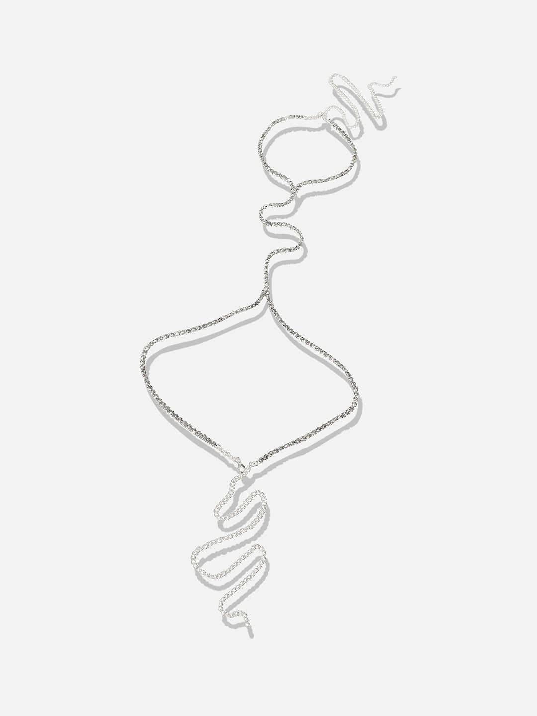 Silver-Toned Silver-Plated Stone-Studded Necklace