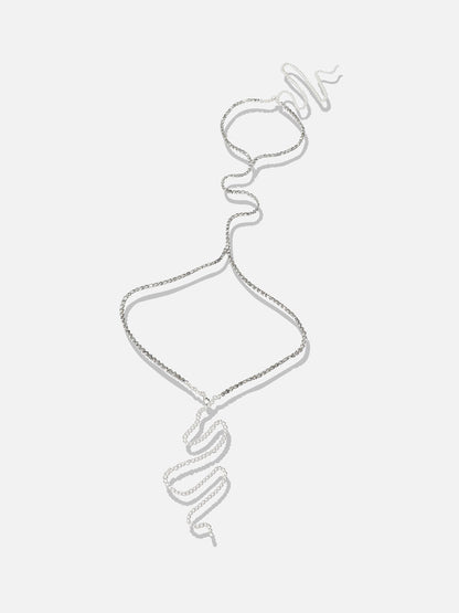 Silver-Toned Silver-Plated Stone-Studded Necklace