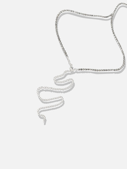 Silver-Toned Silver-Plated Stone-Studded Necklace